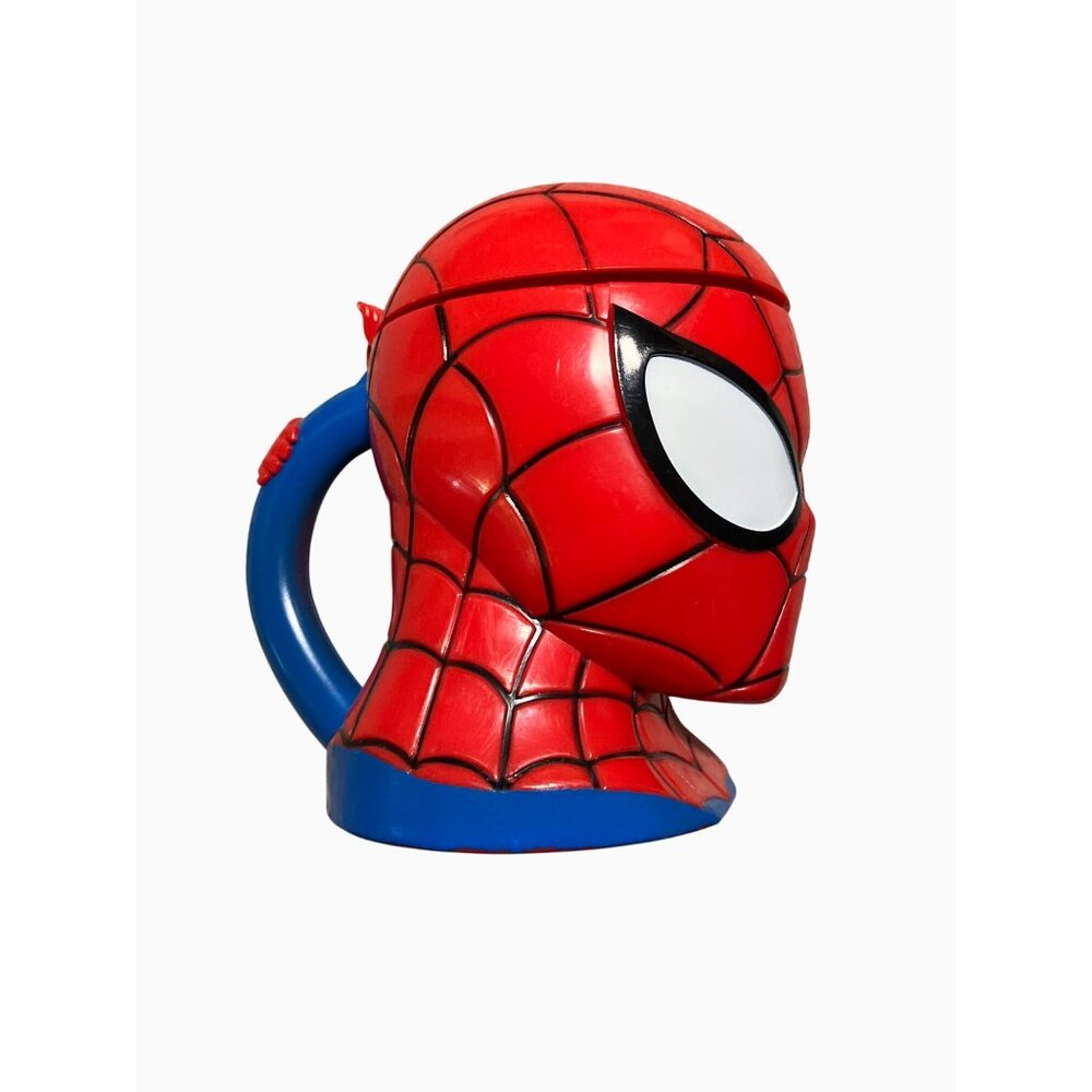 Marvel Spider Man Head Mug With Flip Top Lid Red Blue